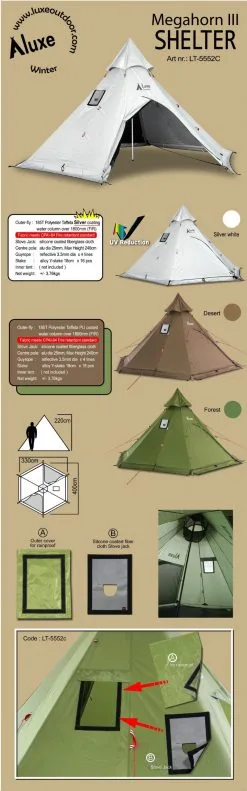Luxe Outdoor Megahorn III -Sacs De Couchage Soldes tente luxe outdoor megahorn iii 02